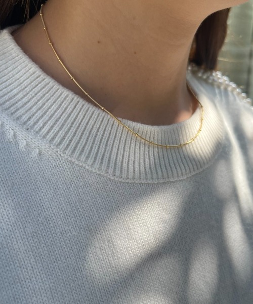 【セール】【silver925】ball chain necklace / ボールチェーンネックレス（ネックレス）｜silver925 × ciite' （シルバーキューニーゴシーテ）