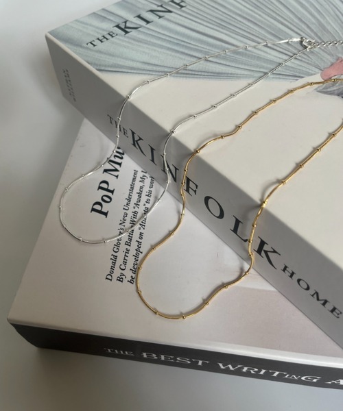 silver925 × ciite' （シルバーキューニーゴシーテ）の「【silver925】ball chain necklace / ボールチェーンネックレス（ネックレス・レディース・シルバー/ゴールド・FREE）」の4枚目の写真