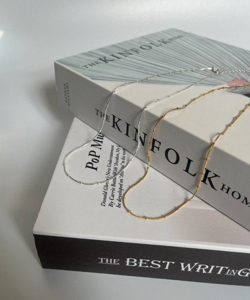 silver925 × ciite' （シルバーキューニーゴシーテ）の「【silver925】ball chain necklace / ボールチェーンネックレス（ネックレス・レディース・シルバー/ゴールド・FREE）」の6枚目の写真