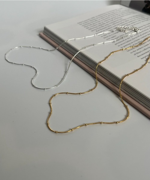 silver925 × ciite' （シルバーキューニーゴシーテ）の「【silver925】ball chain necklace / ボールチェーンネックレス（ネックレス・レディース・シルバー/ゴールド・FREE）」の9枚目の写真