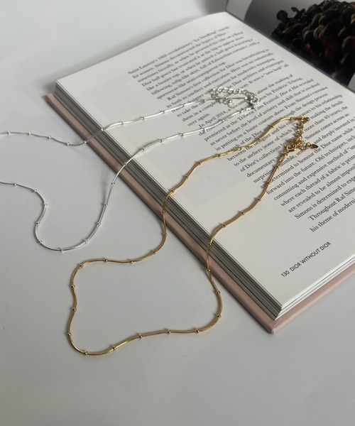 silver925 × ciite' （シルバーキューニーゴシーテ）の「【silver925】ball chain necklace / ボールチェーンネックレス（ネックレス・レディース・シルバー/ゴールド・FREE）」の10枚目の写真