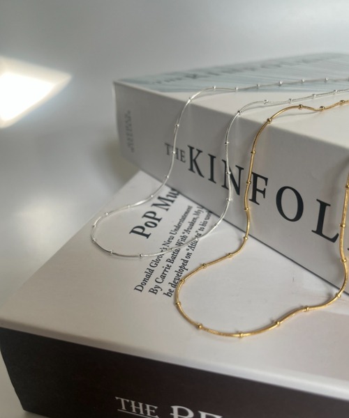 silver925 × ciite' （シルバーキューニーゴシーテ）の「【silver925】ball chain necklace / ボールチェーンネックレス（ネックレス・レディース・シルバー/ゴールド・FREE）」の21枚目の写真