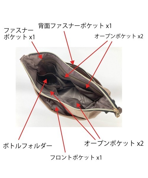 and it_(アンドイット)の「コンビ半月2wayショルダー(ショルダーバッグ・レディース・ブラック/モカ/ネイビー/マスタード・FREE)」の8枚目の写真