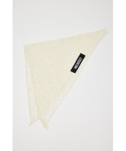 SLY（スライ）の「MICHIXSLY LACE HEAD ACCE ミチスライ レース スカーフ（バンダナ/スカーフ・レディース・アイボリー/ブラック・FREE）」の3枚目の写真