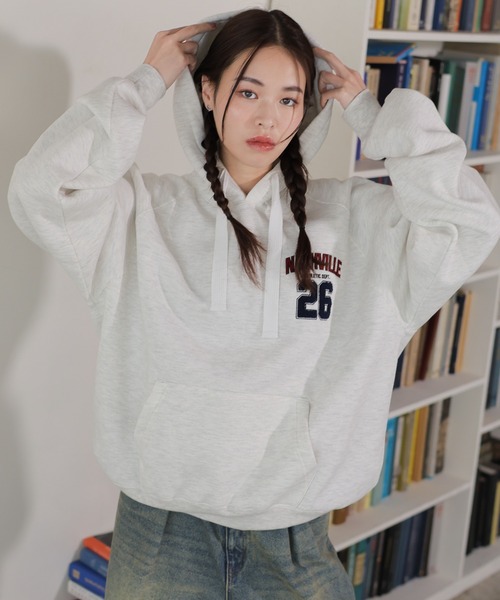 PBLIM(ページボーイリム)の「《UNISEX》No.26ライトフーディ(スウェット・レディース・ダークブラウン/グレー・FREE)」の8枚目の写真