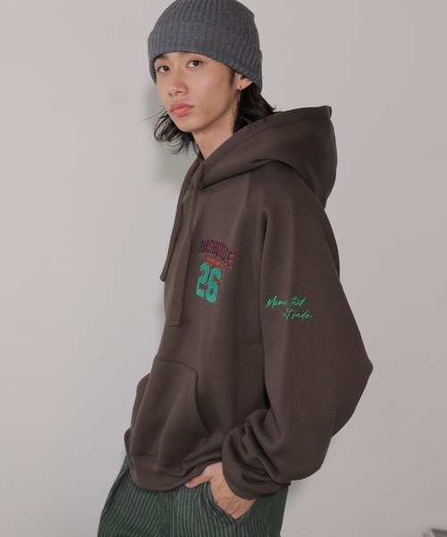 PBLIM(ページボーイリム)の「《UNISEX》No.26ライトフーディ(スウェット・レディース・ダークブラウン/グレー・FREE)」の10枚目の写真