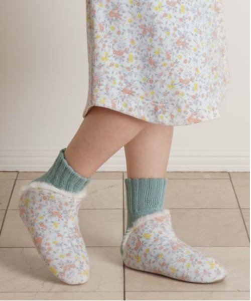 KID BLUE(キッドブルー)の「キッドブルー -裏シャギーガーニッシュフラワー -ルームシューズ -KGAW240 -kidblue(ルームシューズ/スリッパ・レディース・アイボリー/サックスブルー・-)」の5枚目の写真