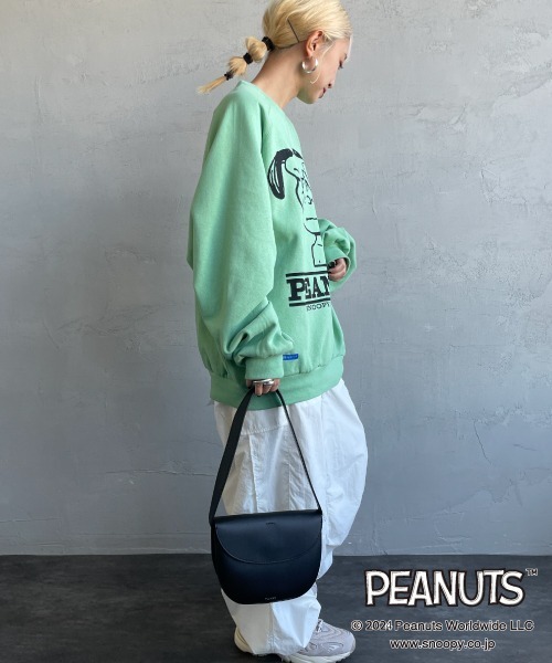 SEQUENZ（シークエンズ）の「[SEQUENZ/シークエンズ] PEANUTS ヴィンテージライクプリント フェードスウェット（スウェット・レディース・レッド/グリーン/ブラック/グレー・M/L/XL）」の19枚目の写真