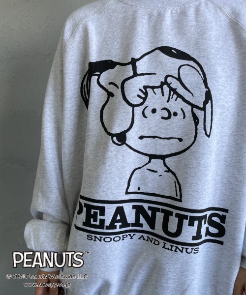 SEQUENZ（シークエンズ）の「[SEQUENZ/シークエンズ] PEANUTS ヴィンテージライクプリント フェードスウェット（スウェット・レディース・レッド/グリーン/ブラック/グレー・M/L/XL）」の22枚目の写真