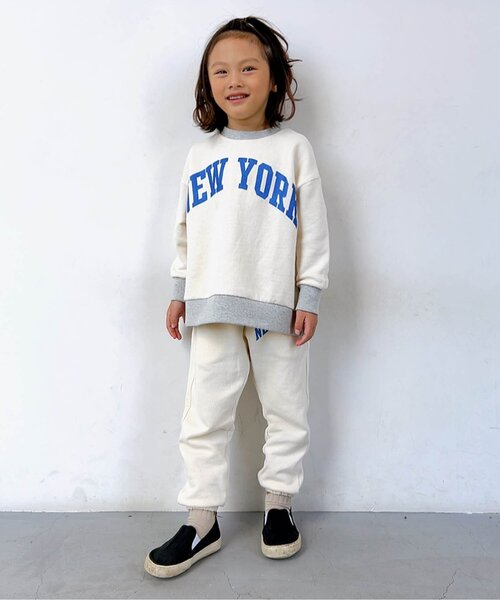 BREEZE（ブリーズ）の「【WEB限定・セットアップ可】カレッジバリエーションパンツ（スウェットパンツ・キッズ・サックスブルー/ブラック/ネイビー/キナリ/オレンジ/パープル/グリーン・110/130/90/140/80/150/100/120）」の19枚目の写真