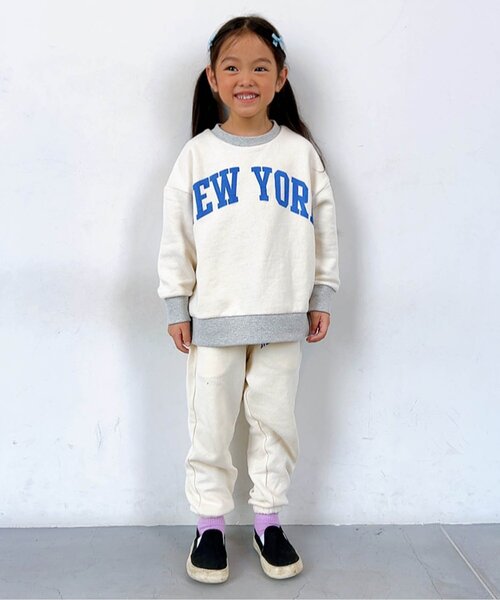 BREEZE（ブリーズ）の「【WEB限定・セットアップ可】カレッジバリエーションパンツ（スウェットパンツ・キッズ・サックスブルー/ブラック/ネイビー/キナリ/オレンジ/パープル/グリーン・110/130/90/140/80/150/100/120）」の20枚目の写真