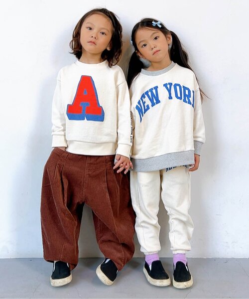 BREEZE（ブリーズ）の「【WEB限定・セットアップ可】カレッジバリエーションパンツ（スウェットパンツ・キッズ・サックスブルー/ブラック/ネイビー/キナリ/オレンジ/パープル/グリーン・110/130/90/140/80/150/100/120）」の21枚目の写真