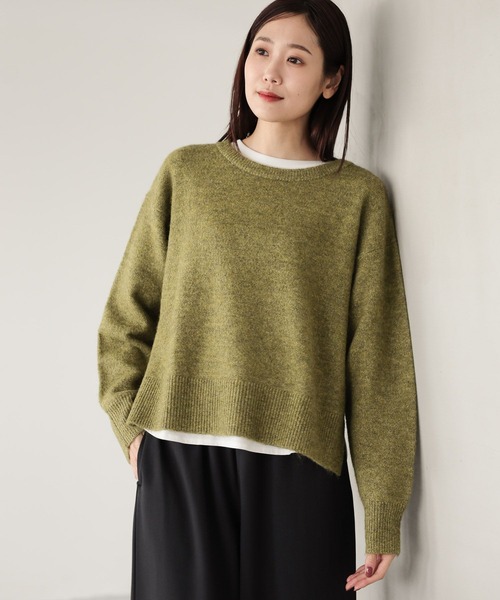 GLOBAL WORK(グローバルワーク)の「フワフワHug meクルー/115920(ニット/セーター・レディース・ダークブラウン/オートミール/ラベンダー/オリーブ/グレイッシュブルー/ライトピンク・REGULAR/SHORT)」の11枚目の写真