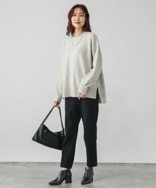 GLOBAL WORK(グローバルワーク)の「フワフワHug meクルー/115920(ニット/セーター・レディース・ダークブラウン/オートミール/ラベンダー/オリーブ/グレイッシュブルー/ライトピンク・REGULAR/SHORT)」の22枚目の写真