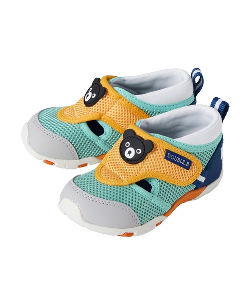 DOUBLE_B（ダブルビー）の「ダブルラッセルセカンドベビーシューズ（スニーカー・キッズ・グリーン/マルチ・15.5cm/15cm/14.5cm/14cm/13.5/13cm）」の18枚目の写真