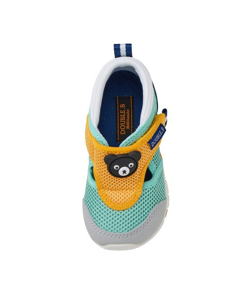 DOUBLE_B（ダブルビー）の「ダブルラッセルセカンドベビーシューズ（スニーカー・キッズ・グリーン/マルチ・15.5cm/15cm/14.5cm/14cm/13.5/13cm）」の14枚目の写真