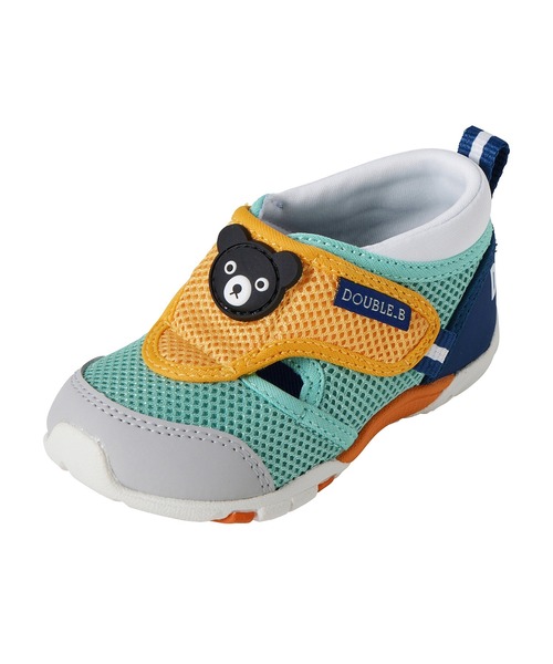 DOUBLE_B（ダブルビー）の「ダブルラッセルセカンドベビーシューズ（スニーカー・キッズ・グリーン/マルチ・15.5cm/15cm/14.5cm/14cm/13.5/13cm）」の19枚目の写真