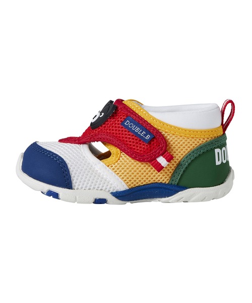 DOUBLE_B（ダブルビー）の「ダブルラッセルセカンドベビーシューズ（スニーカー・キッズ・グリーン/マルチ・15.5cm/15cm/14.5cm/14cm/13.5/13cm）」の8枚目の写真