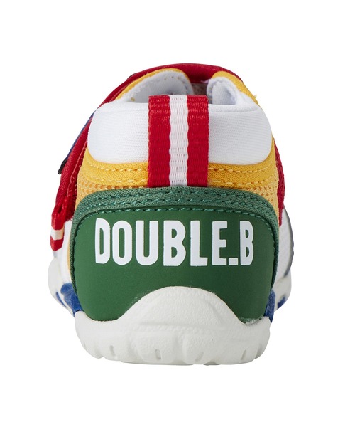 DOUBLE_B（ダブルビー）の「ダブルラッセルセカンドベビーシューズ（スニーカー・キッズ・グリーン/マルチ・15.5cm/15cm/14.5cm/14cm/13.5/13cm）」の3枚目の写真