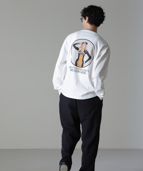 【セール】Schott/別注 'OVAL PIN-UP' L/S TEE（Tシャツ/カットソー）｜schott（ショット）