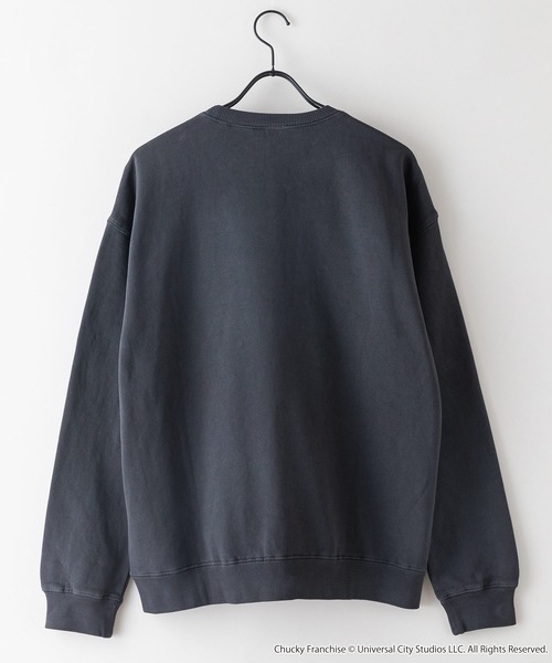 JEANS MATE(ジーンズメイト)の「【Child's Play/チャイルドプレイ】オリジナルデザイン 裏起毛パウダーブリーチ加工クルーネックスウェット チャッキー ティファニー(スウェット・メンズ・ブルー系その他/ブラック系その他・LARGE/MEDIUM/X-LARGE)」の8枚目の写真