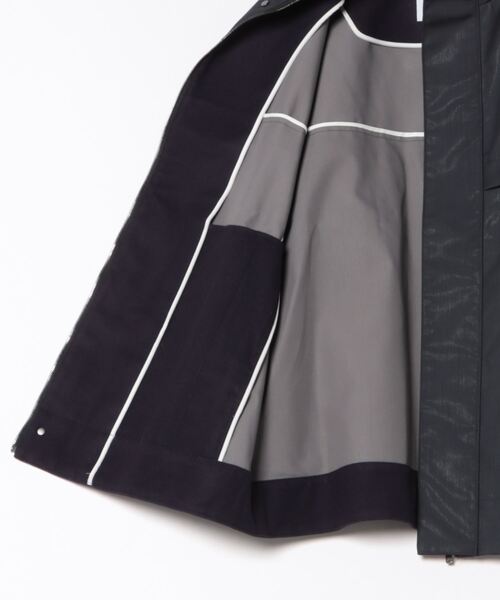 【セール】OVERCOAT/オーバーコート CAPE SHOULDER ZIP BLOUSON WITH HOOD IN BONDED POLYESTER / F23J018-KMBP（ブルゾン）｜OVERCOAT（オーバーコート）