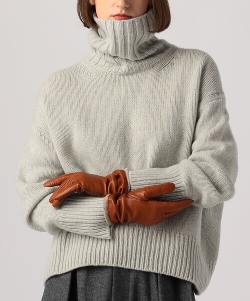 Gloves（グローブス）の「Gloves レザーグローブ（手袋・レディース・ブラック/ダークブラウン/キャメル・FREE）」の4枚目の写真