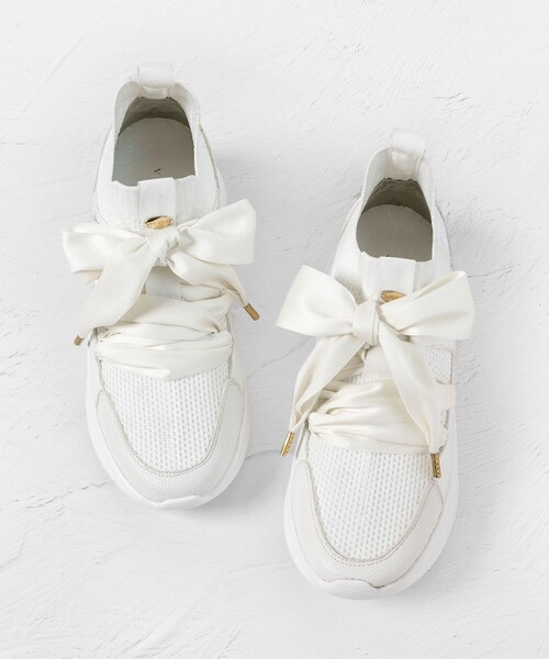 TOCCA（トッカ）の「POINT OF GLITTER  KNIT SNEAKERS スニーカー（スニーカー・レディース・アイボリー系/ブラック系・35/39/38/37/36）」の4枚目の写真
