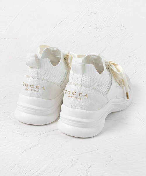 TOCCA（トッカ）の「POINT OF GLITTER  KNIT SNEAKERS スニーカー（スニーカー・レディース・アイボリー系/ブラック系・35/39/38/37/36）」の5枚目の写真