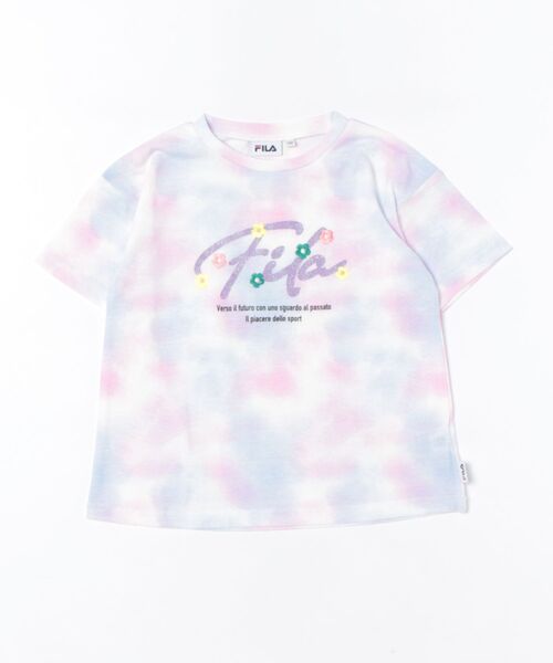 FILA（フィラ）の「【FILA】タイダイ半袖Ｔシャツ/キッズ/ガールズ（Tシャツ/カットソー・キッズ・ラベンダー/ピンク・110cm/120cm/130cm）」の2枚目の写真