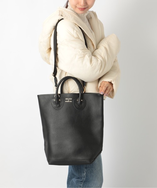セール】【YOUNG&OLSEN】EMBOSSED LEATHER HAVERSACK M（トートバッグ