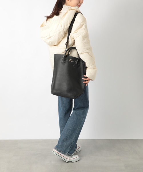 セール】【YOUNG&OLSEN】EMBOSSED LEATHER HAVERSACK M（トート