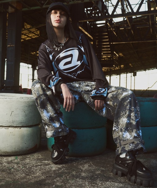 AIVER(アイバー)の「AIVER カモフラージュカーブパンツ(カーゴパンツ・メンズ・ブラック×グレー/カーキ・LARGE/MEDIUM/SMALL)」の19枚目の写真