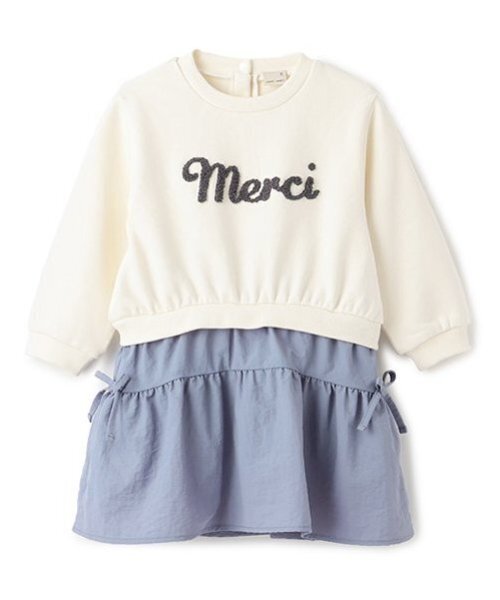 petit main（プティマイン）の「【リンク】ロゴドッキングワンピース(キッズ)（ワンピース・キッズ・アイボリー/ブラック・80ｃｍ/130cm/90cm/100cm/120cm/110cm）」の7枚目の写真