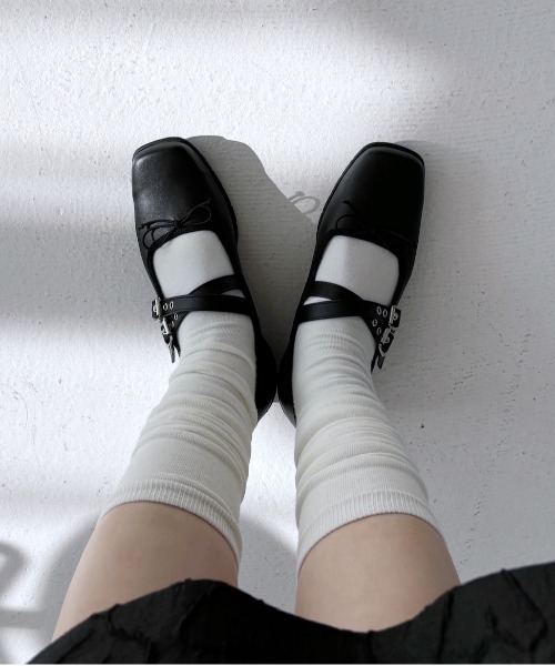 Heather(ヘザー)の「リボンバレエシューズ 290322(バレエシューズ・レディース・シルバー/ブラック・M/L)」の13枚目の写真