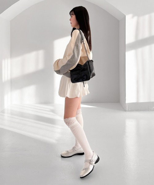 Heather(ヘザー)の「リボンバレエシューズ 290322(バレエシューズ・レディース・シルバー/ブラック・M/L)」の20枚目の写真