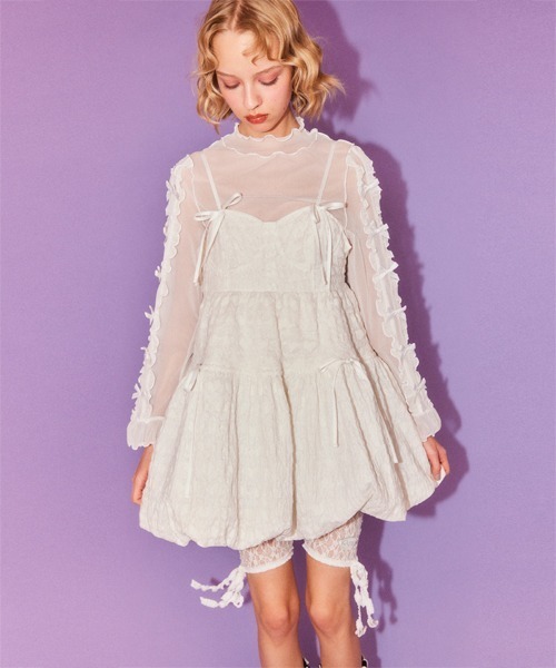 Candy Stripper（キャンディストリッパー）の「LACY BIKER ショーツ（その他パンツ・レディース・ブラック/オフホワイト・FREE）」の4枚目の写真