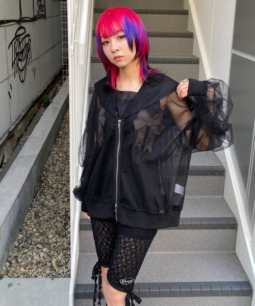 Candy Stripper（キャンディストリッパー）の「LACY BIKER ショーツ（その他パンツ・レディース・ブラック/オフホワイト・FREE）」の13枚目の写真