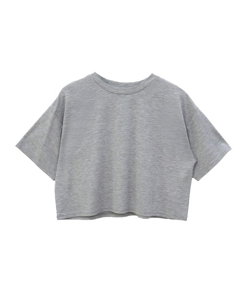 HEILIS(ヘイリス)の「クルーネックベーシッククロップドTシャツ/【ZOZO限定】短丈 コンパクト 韓国 カットソー ホワイト 白T ブラック グレー(Tシャツ/カットソー・レディース・ブラック/グレー/オフホワイト・FREE)」の8枚目の写真