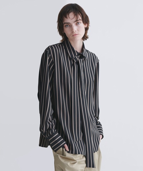 クルニ 24SS ダブルサテン ポケット シャツ エトセンス クレスト 