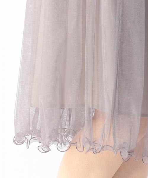 Khaju（カージュ）の「Khaju: チュールギャザースカート□（スカート・レディース・ライトグレー/キャメル/ベージュ/ライトブルーグレー/カーキ・ONE SIZE）」の6枚目の写真