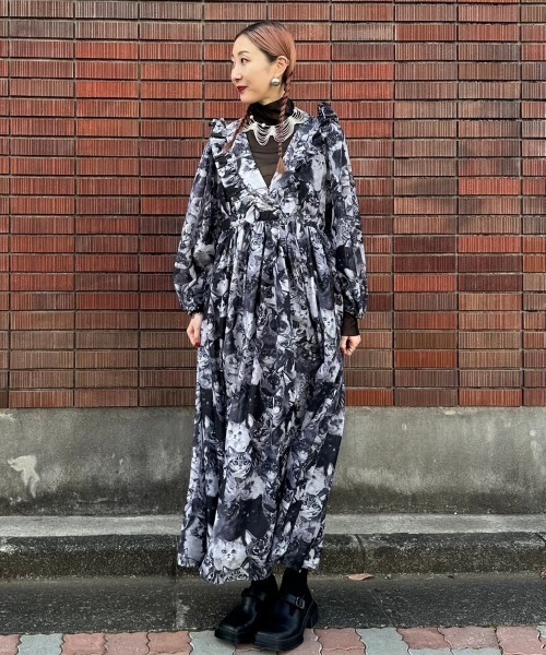 COLLABORATION】unoa / シフォン ワンピース（ワンピース
