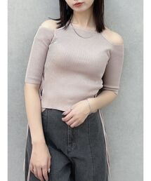 サイドクロスオープンボレロニット