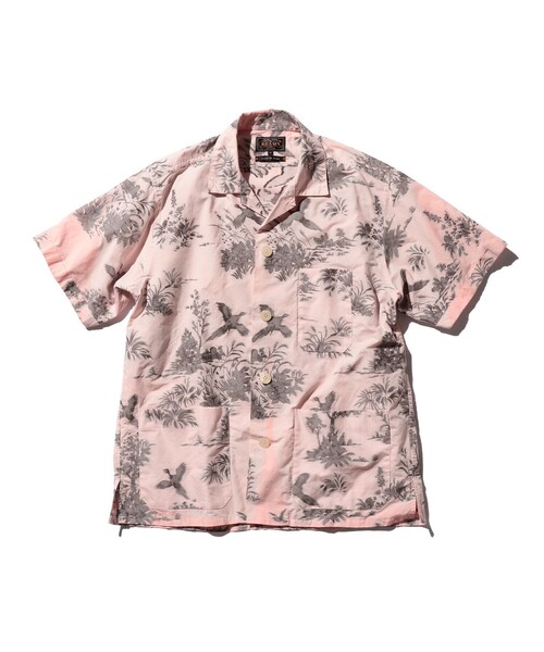 BEAMS PLUS(ビームスプラス)の「カット ジャカード ビーチ シャツ(シャツ/ブラウス・メンズ・クリーム/ピンク・L/M/S)」の14枚目の写真