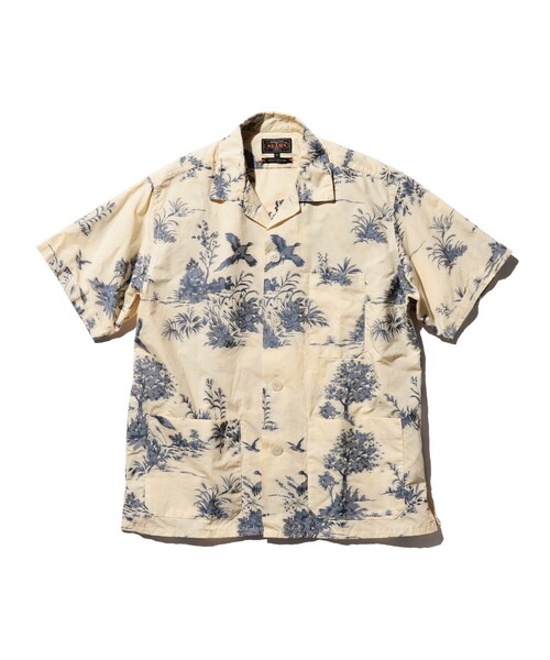 BEAMS PLUS(ビームスプラス)の「カット ジャカード ビーチ シャツ(シャツ/ブラウス・メンズ・クリーム/ピンク・L/M/S)」の6枚目の写真