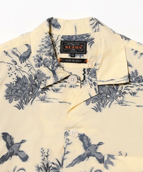 BEAMS PLUS(ビームスプラス)の「カット ジャカード ビーチ シャツ(シャツ/ブラウス・メンズ・クリーム/ピンク・L/M/S)」の8枚目の写真
