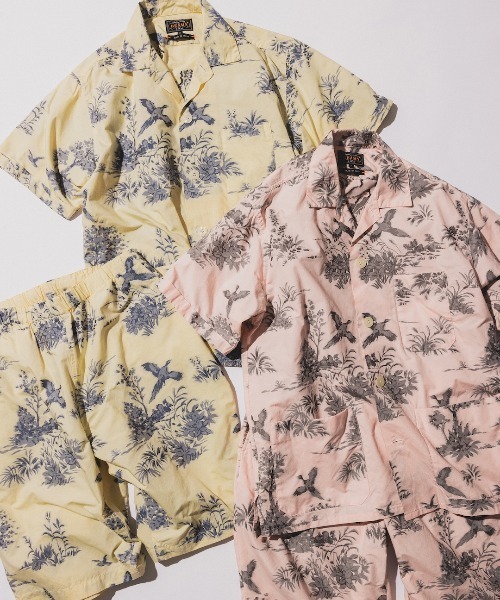 BEAMS PLUS(ビームスプラス)の「カット ジャカード ビーチ シャツ(シャツ/ブラウス・メンズ・クリーム/ピンク・L/M/S)」の3枚目の写真