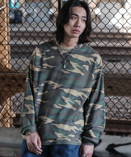 WEGO(ウィゴー)の「WEGO/【25年春夏新作】ワッフルパターンロンT(Tシャツ/カットソー・メンズ・その他1/その他2・MEDIUM/LARGE)」の1枚目の写真