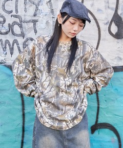 beams サーマル　迷彩 セール】プリント サーマル クルーネック Tシャツ（Tシャツ