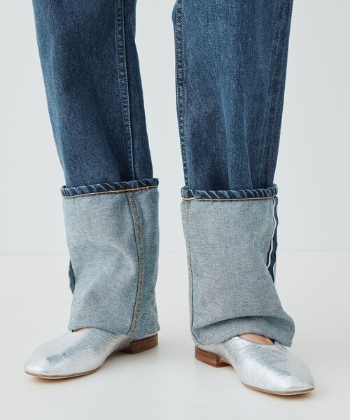 ヴィンテージブルーデニム ロングヘムパンツ（デニムパンツ